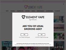 Tablet Screenshot of elementvape.com